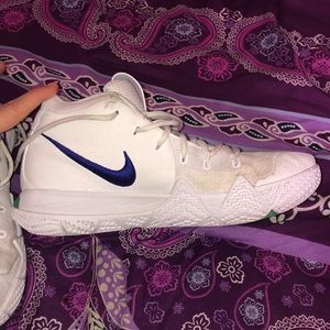 Kyrie 4’s white, green, and blue